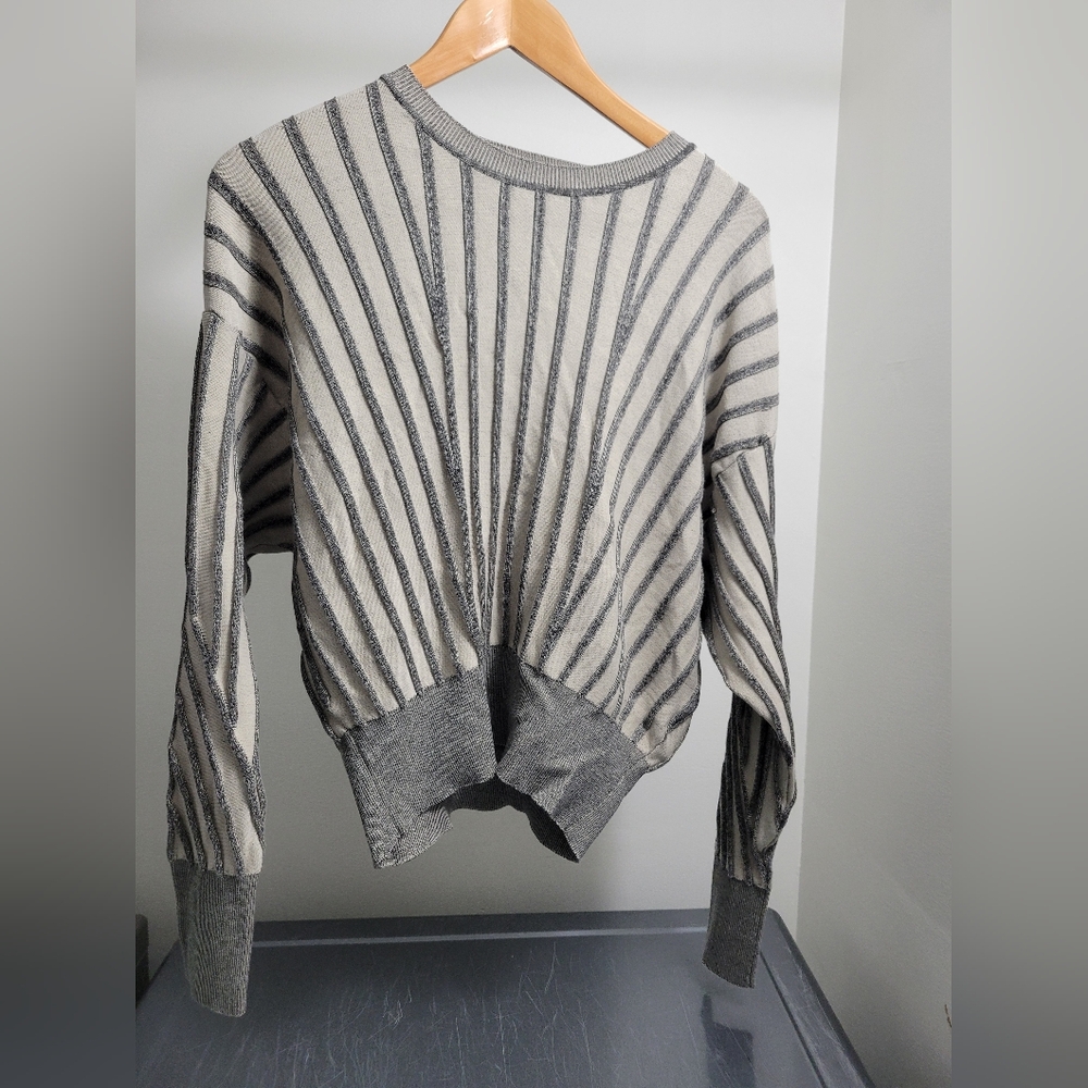 Striped Gray Women's Sweater